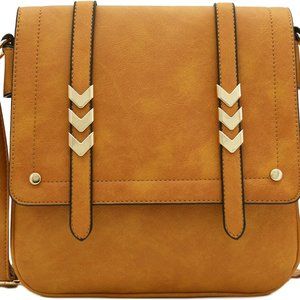 Double Compartment Large Flapover Crossbody Bag